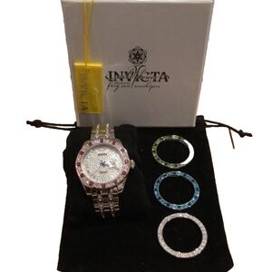 💐 NWOT BEAUTIFUL 🤩 INVICTA WILDFLOWER WATCH WITH INTERCHANGEABLE DIALS 💐